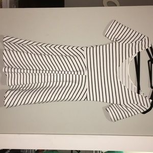Nordstrom black and white stripe dress